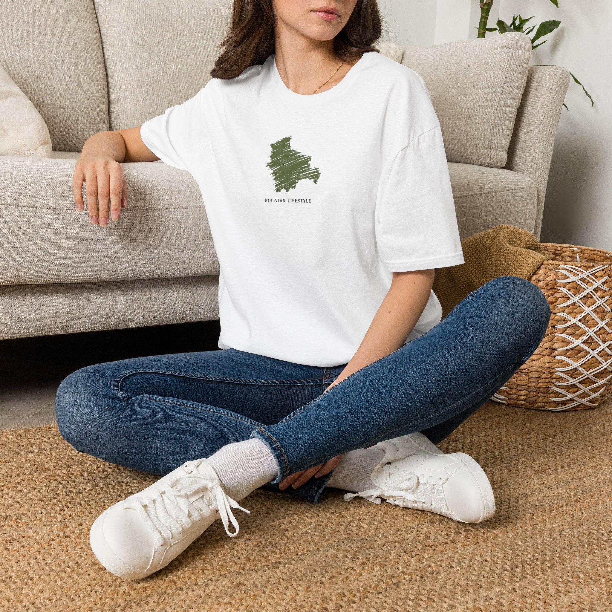 Bolivar Lifestyle T‑Shirt — Minimal Green State Silhouette