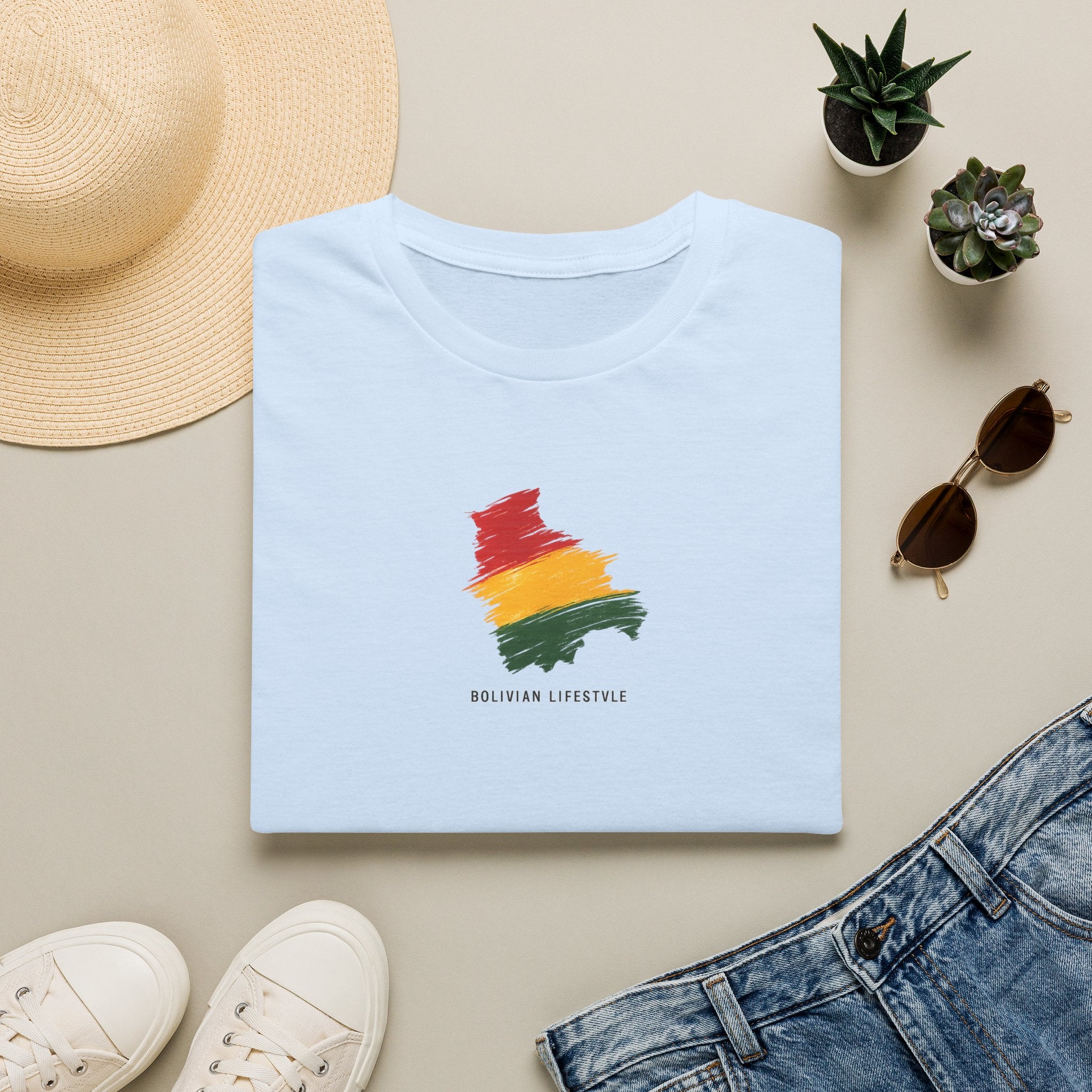 Bolivian Lifestyle Flag Graphic T-Shirt