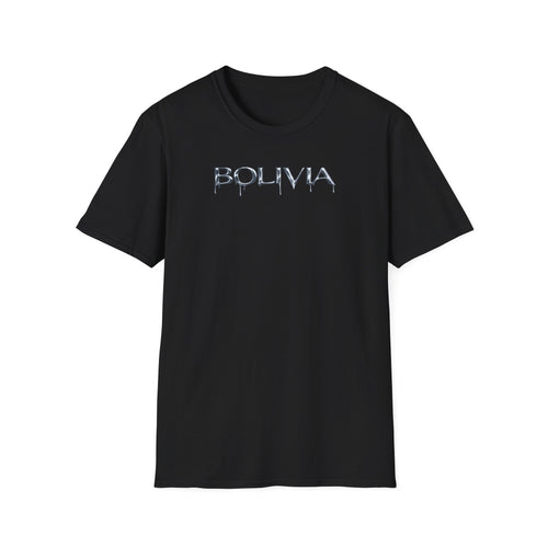 Bolivia Drip Logo T‑Shirt — Metallic Script Graphic Tee