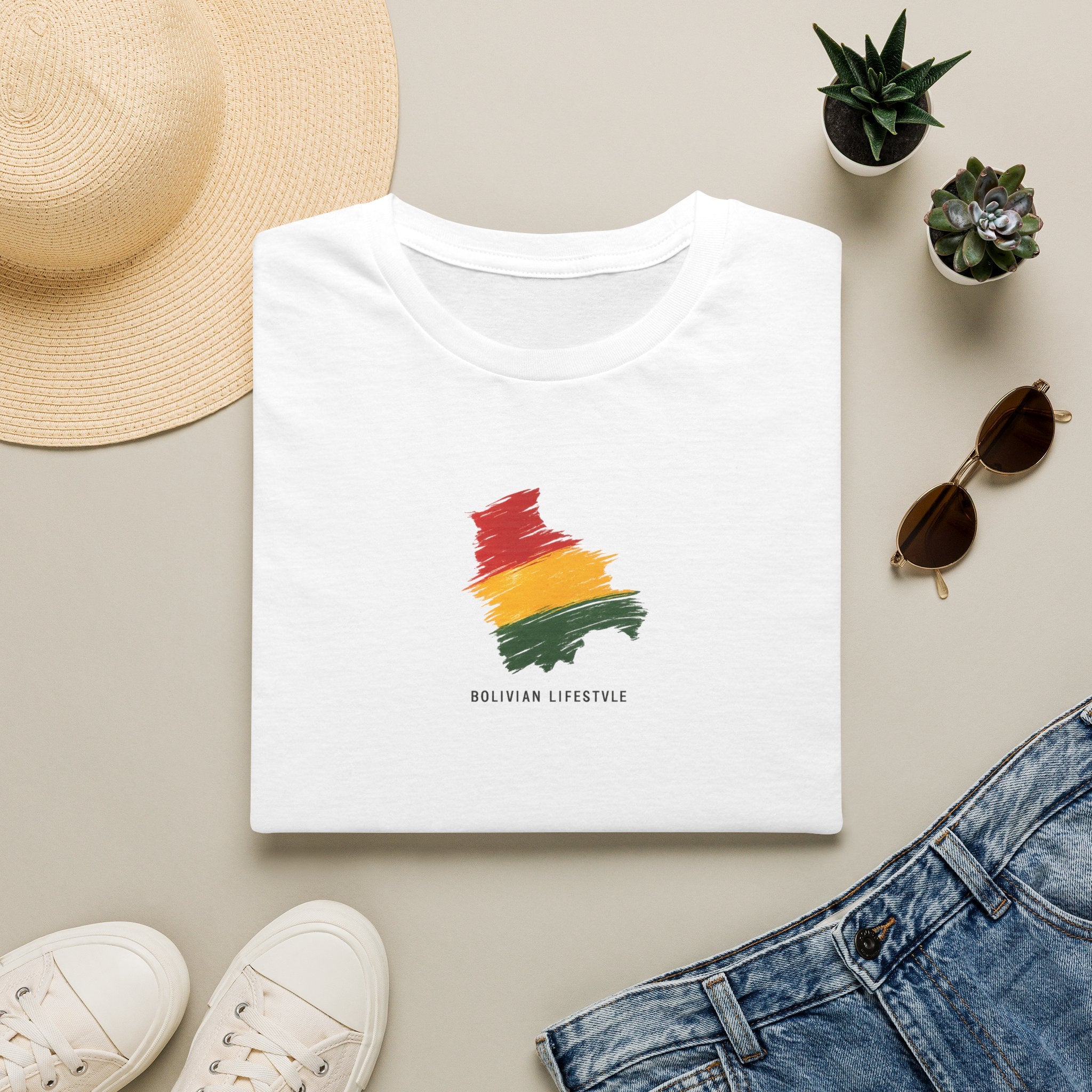 Bolivian Lifestyle Flag Graphic T-Shirt