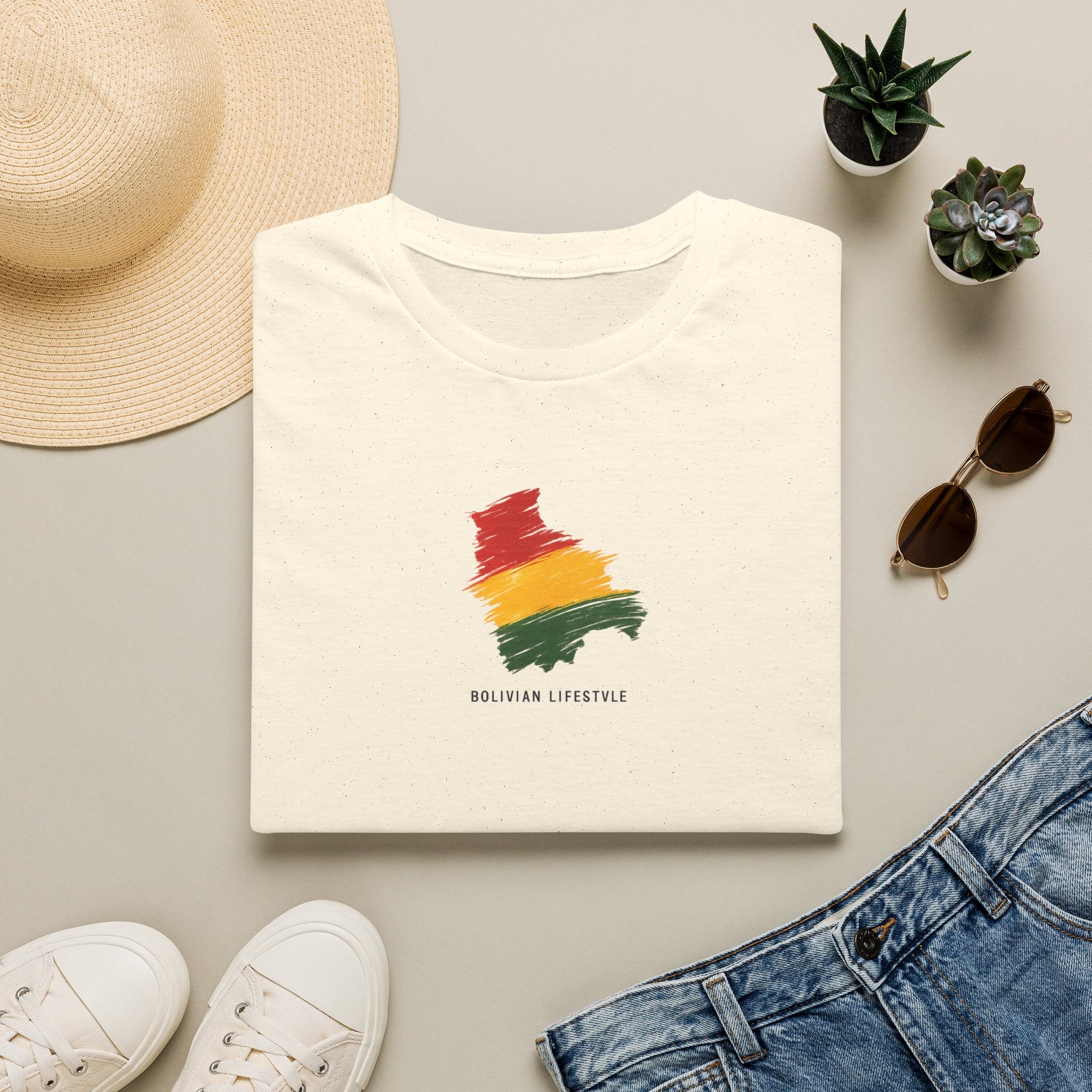 Bolivian Lifestyle Flag Graphic T-Shirt
