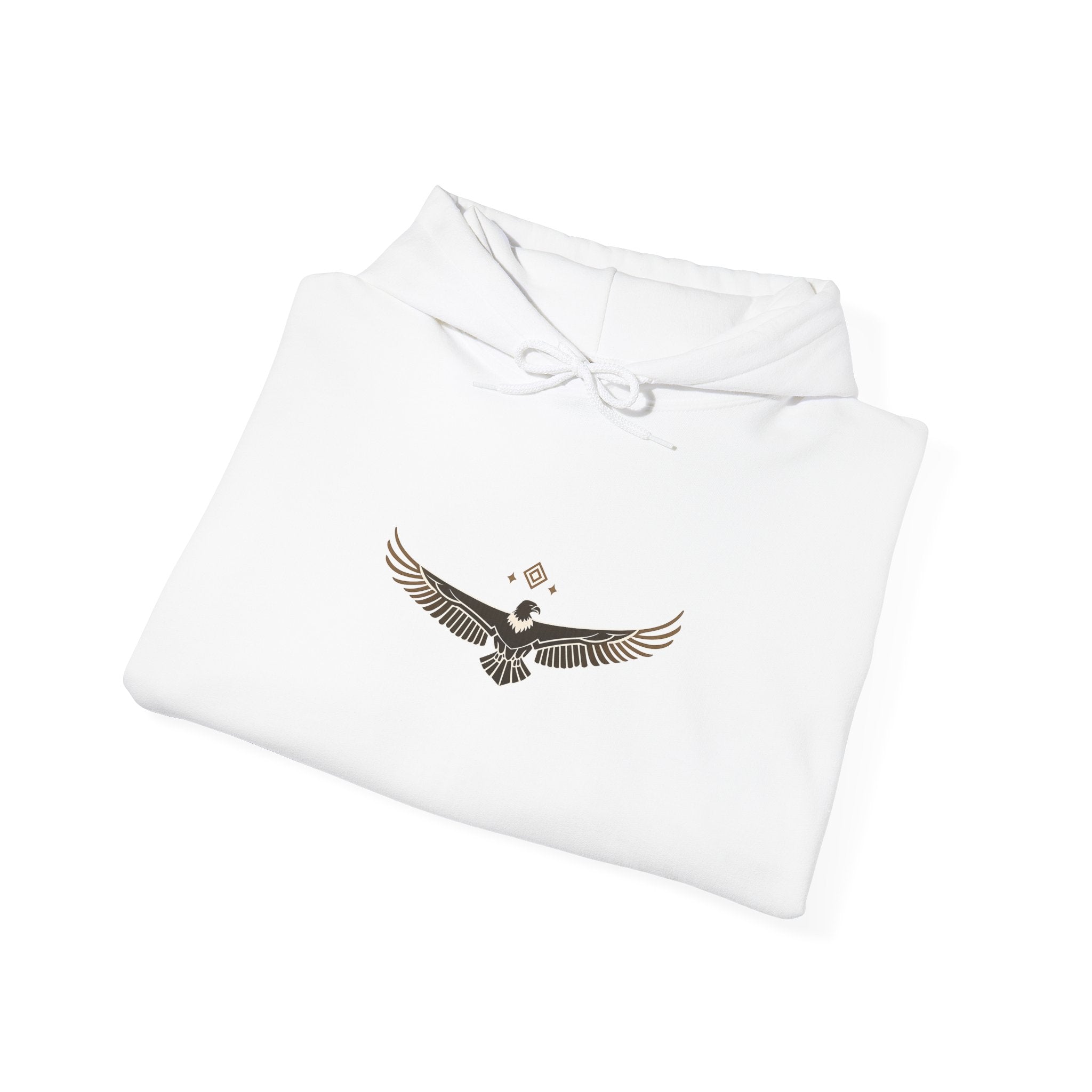 Minimalist Egyptian Winged Scarab Hoodie — Ancient Symbol Graphic Sweatshirt