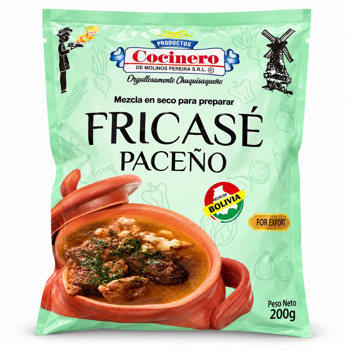Productos Cocinero Fricasé Paceño mix front of packet, 200 g