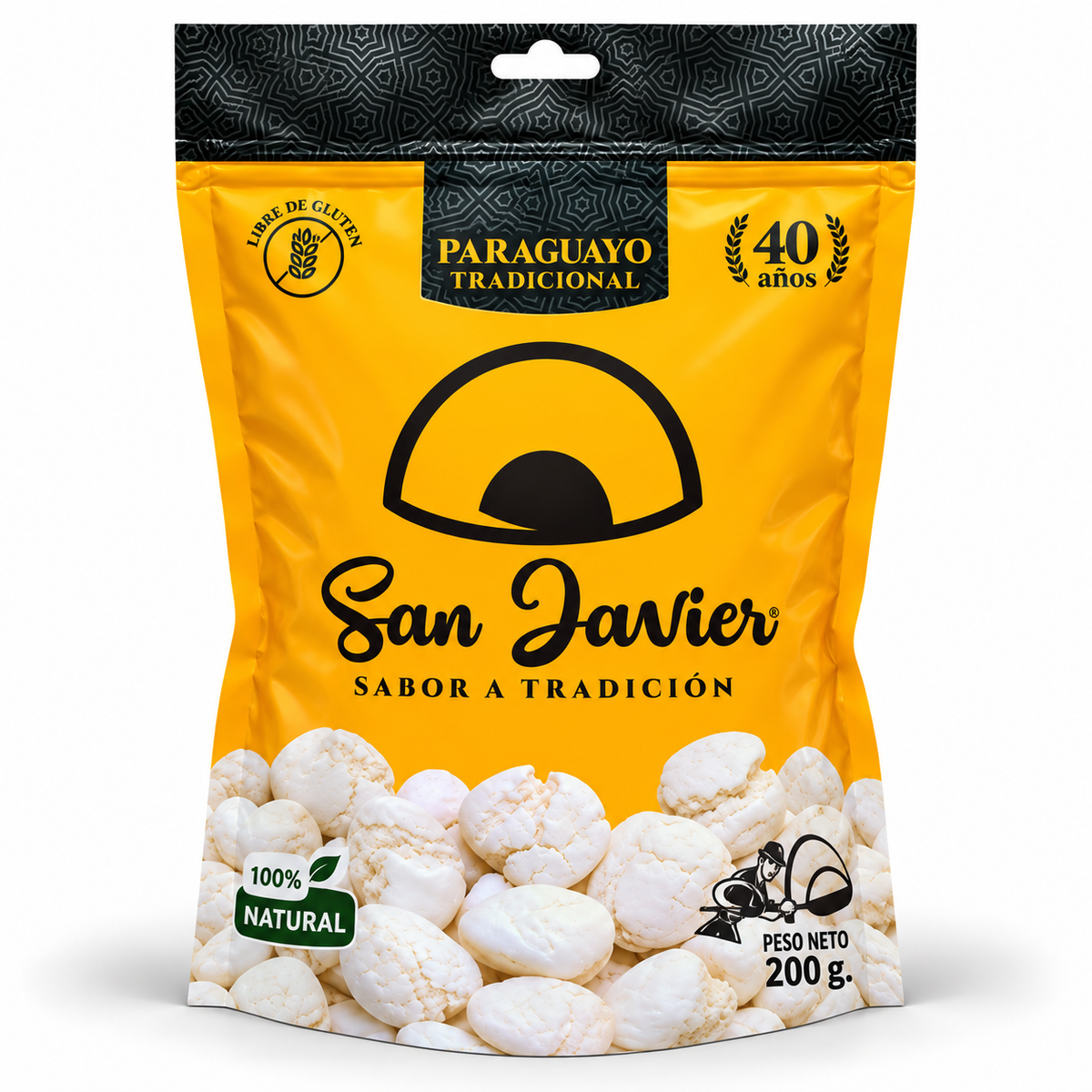 Paraguayo Sabor Tradicional San Javier bolsa 200g, San Javier Paraguayo Bolivian snack, single 200g bag